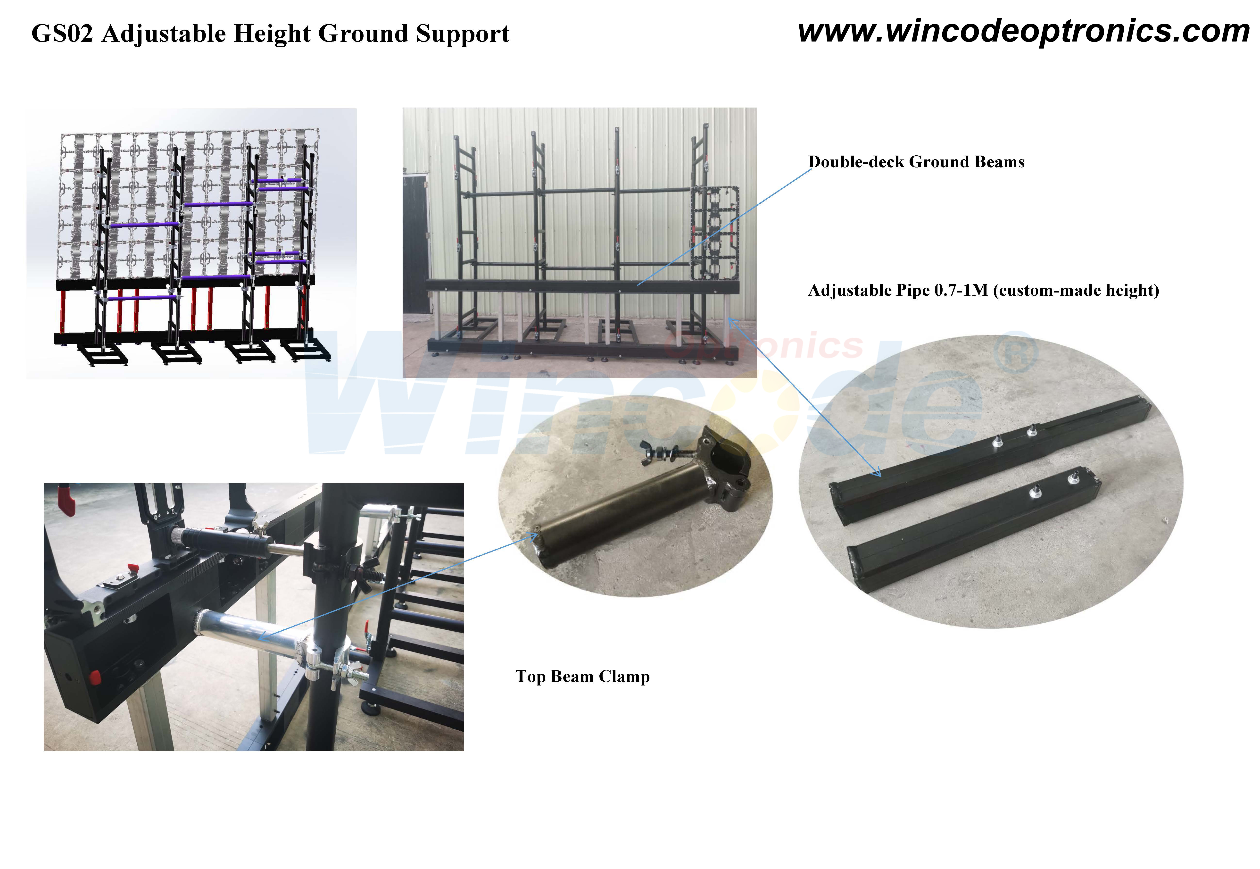 8-شاشة-نظام-حامل أرضي