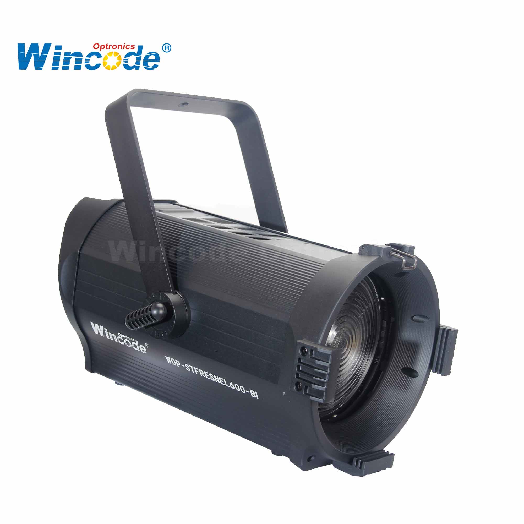 600W BI-COLOR LED Fresnel الأضواء ، دافئ وبارد أبيض ، CRI≥95 ، 2700K-6500K ، DMX512/RDM ، Auto Zoom 15 ° -55 ° للاستوديو والمسرح